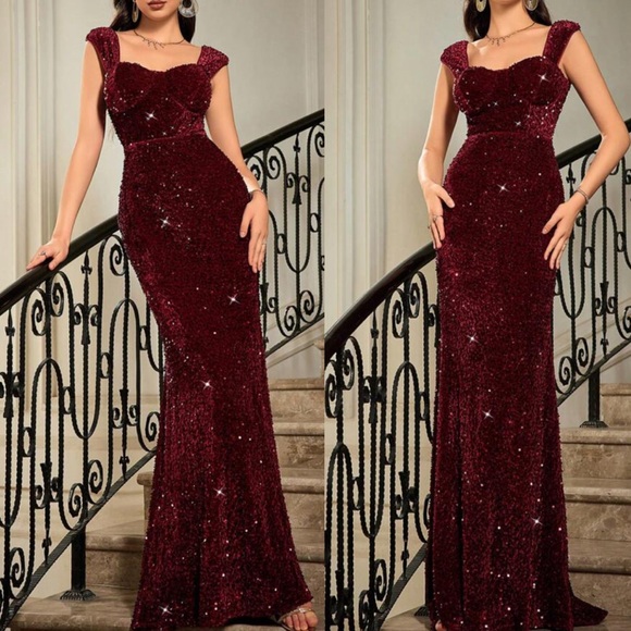 Dresses & Skirts - Luxe  sweetheart neck mermaid hem party formal evening gown dress